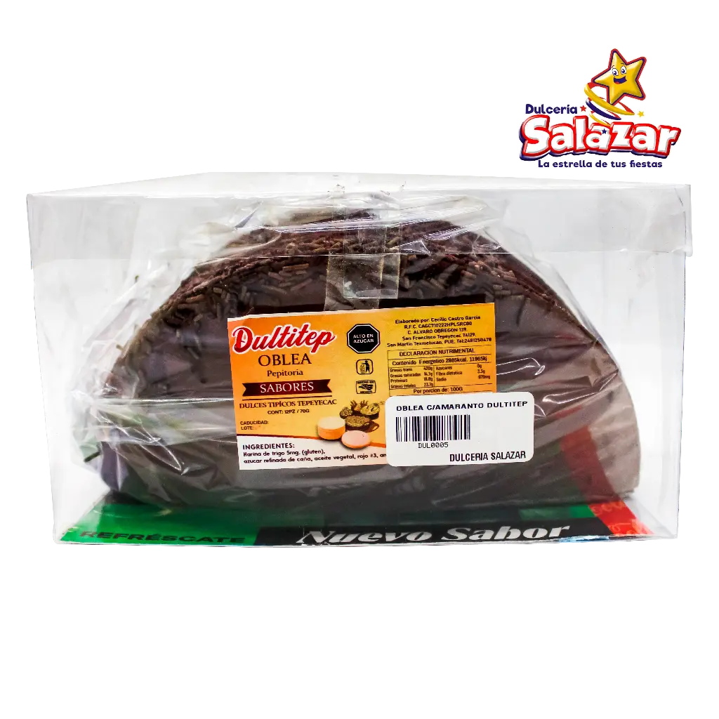 OBLEA  C/AMARANTO  COLORES  DULTITEP -E.70G- "C/30/1"