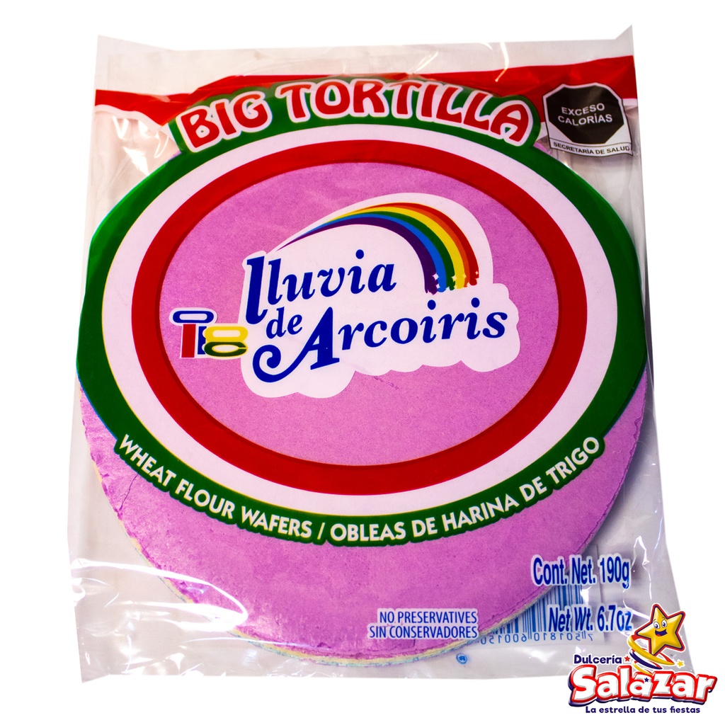 [ARI0008] OBLEA ARCOIRIS BIG TORTILLA -B.190G- "C/40/25"