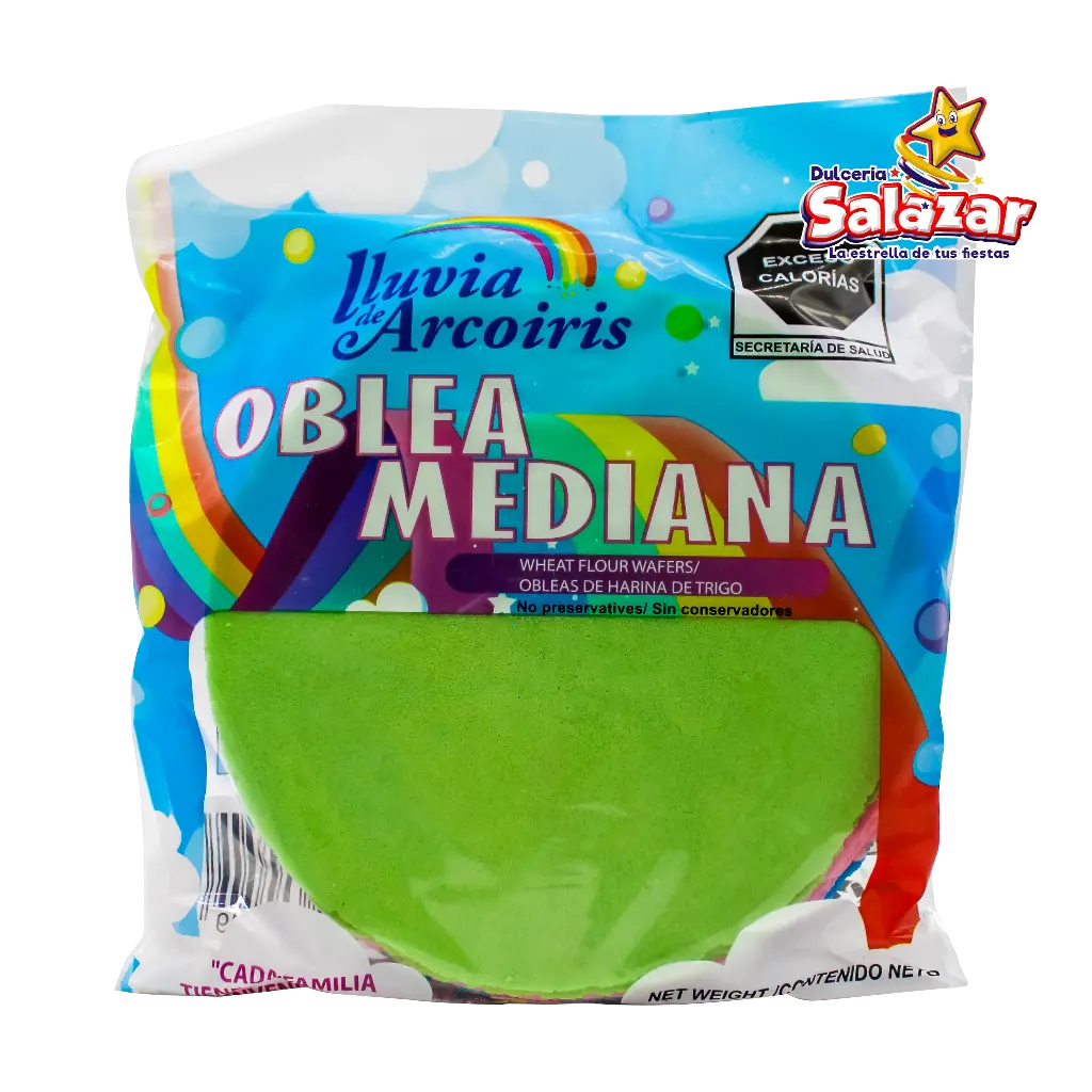 OBLEA ARCOIRIS RASPADA MEDIANA -B.85G- "C/53/1"