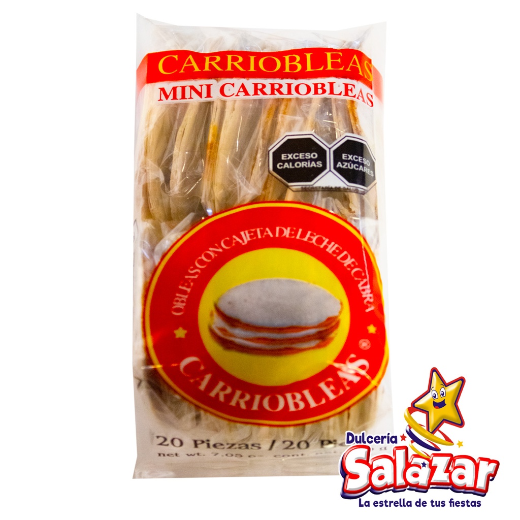 [REG0034] OBLEA CAJETA MINI CARRIOBLEAS -B.200GR- "C/20/20"