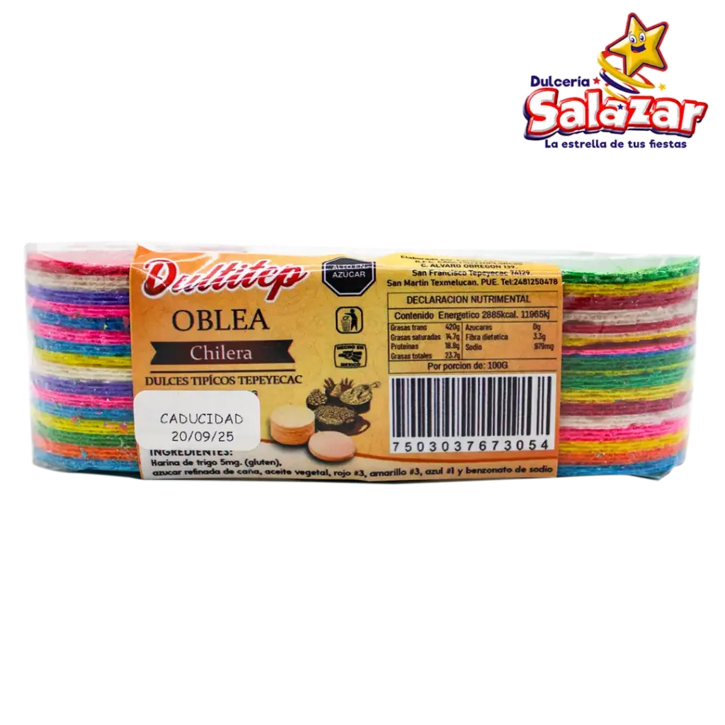 [DUL0001] OBLEA CHILERA DULTITEP -B.70G- "C/165/1"