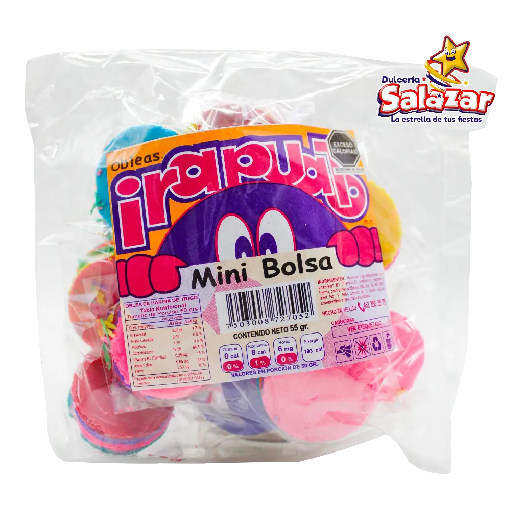 OBLEA MINI BOLSA FIGURAS IRAPUATO -B.55G- "C/48/12"