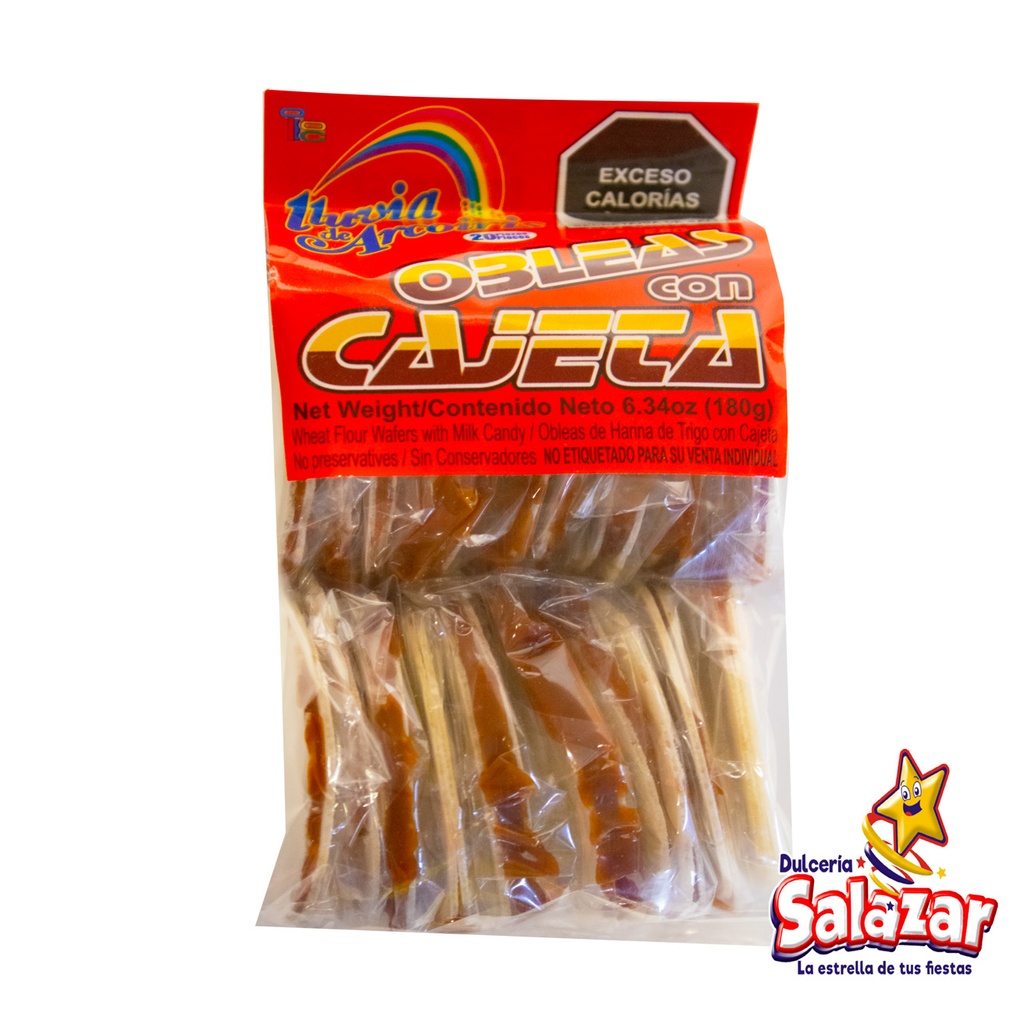 OBLEA MINI C/CAJETA ARCOIRIS -B.180G- "C/40/20"