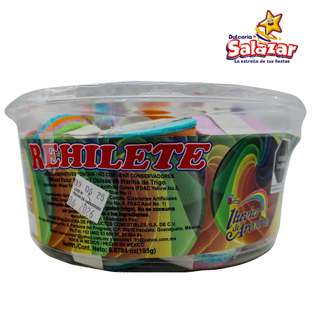 OBLEA MINI ESTUCHE REHILETE ARCOIRIS -E.195G- "C/20/35"