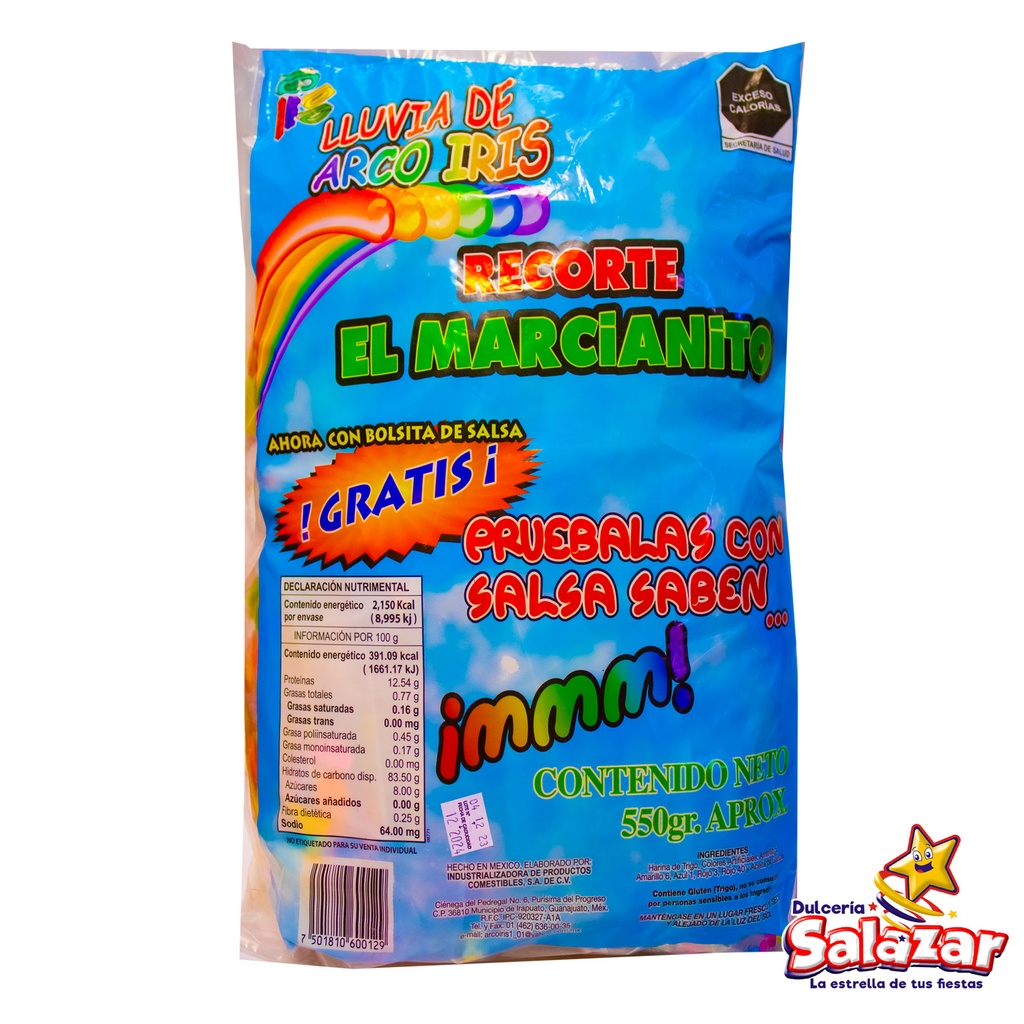 OBLEA RECORTE C/SALSA ARCOIRIS -B.550G- "C/4/10"