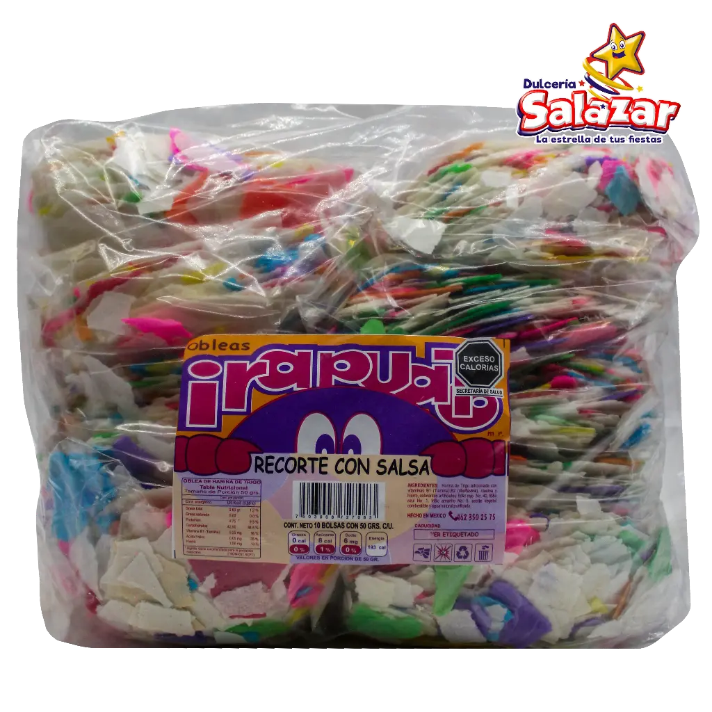 [OIR0007] OBLEA RECORTE C/SALSA IRAPUATO -B.500G- "B/5/10"