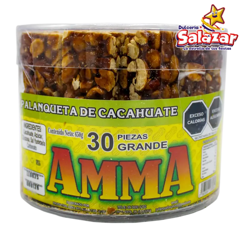 [AMM0001] PALANQUETA AMMA GRANDE -E.30PZA- "C/18/30"
