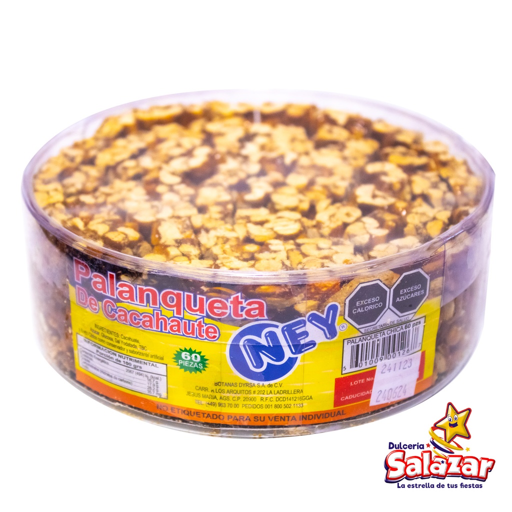 PALANQUETA CACAHUATE NEY/HIROMY CHICA -E.60PZA- "C/16/60"