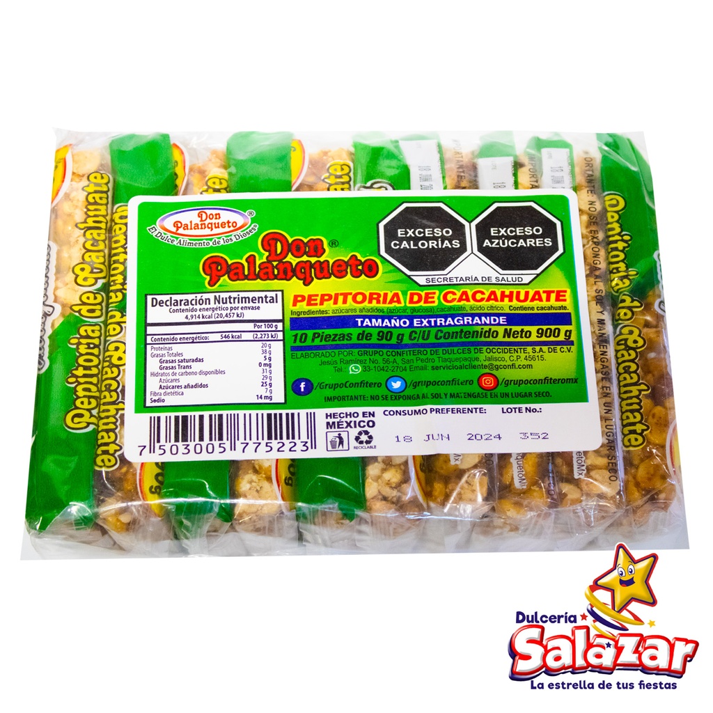[PEZ0007] PALANQUETA DON PALANQT EXTRAGDE -B.900G- "C/20/10"