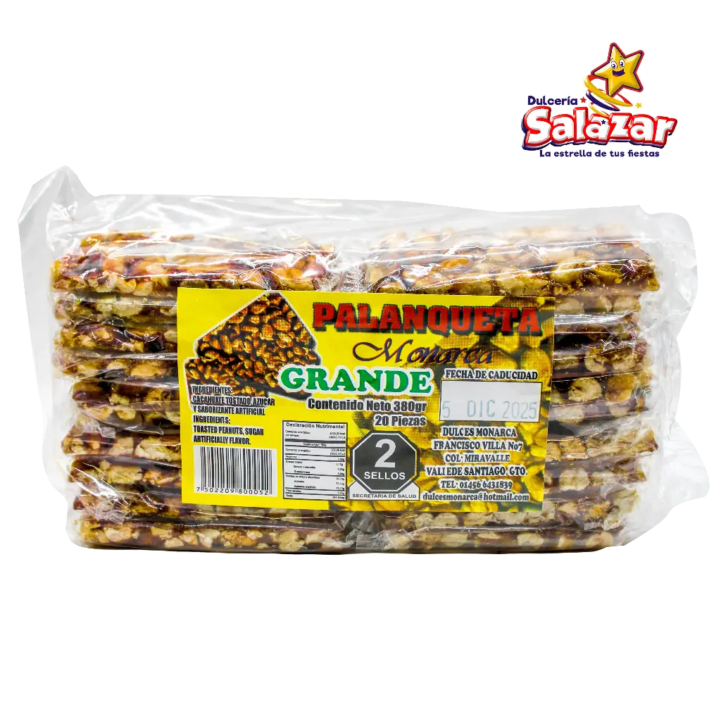 PALANQUETA GRANDE MONARCA -B.380G- "C/30/20"