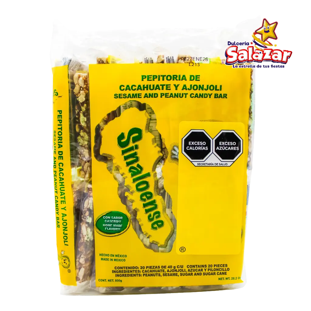 [SIN0004] PALANQUETA SINALOENSE AJONJOLI -B800G- "C/20/20" 