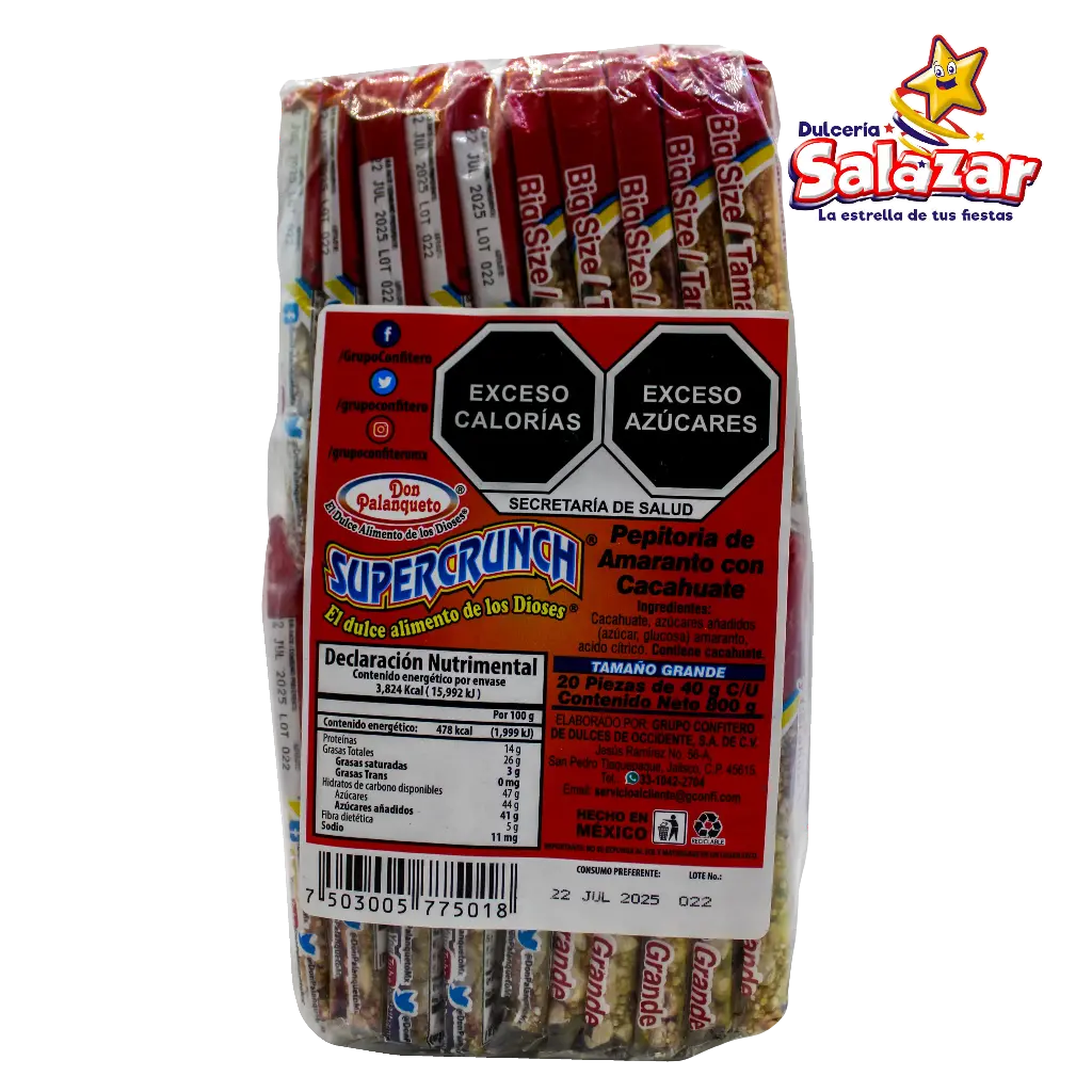 PALANQUETA SUPERCRUNCH GRANDE -B.800G- "C/20/20"