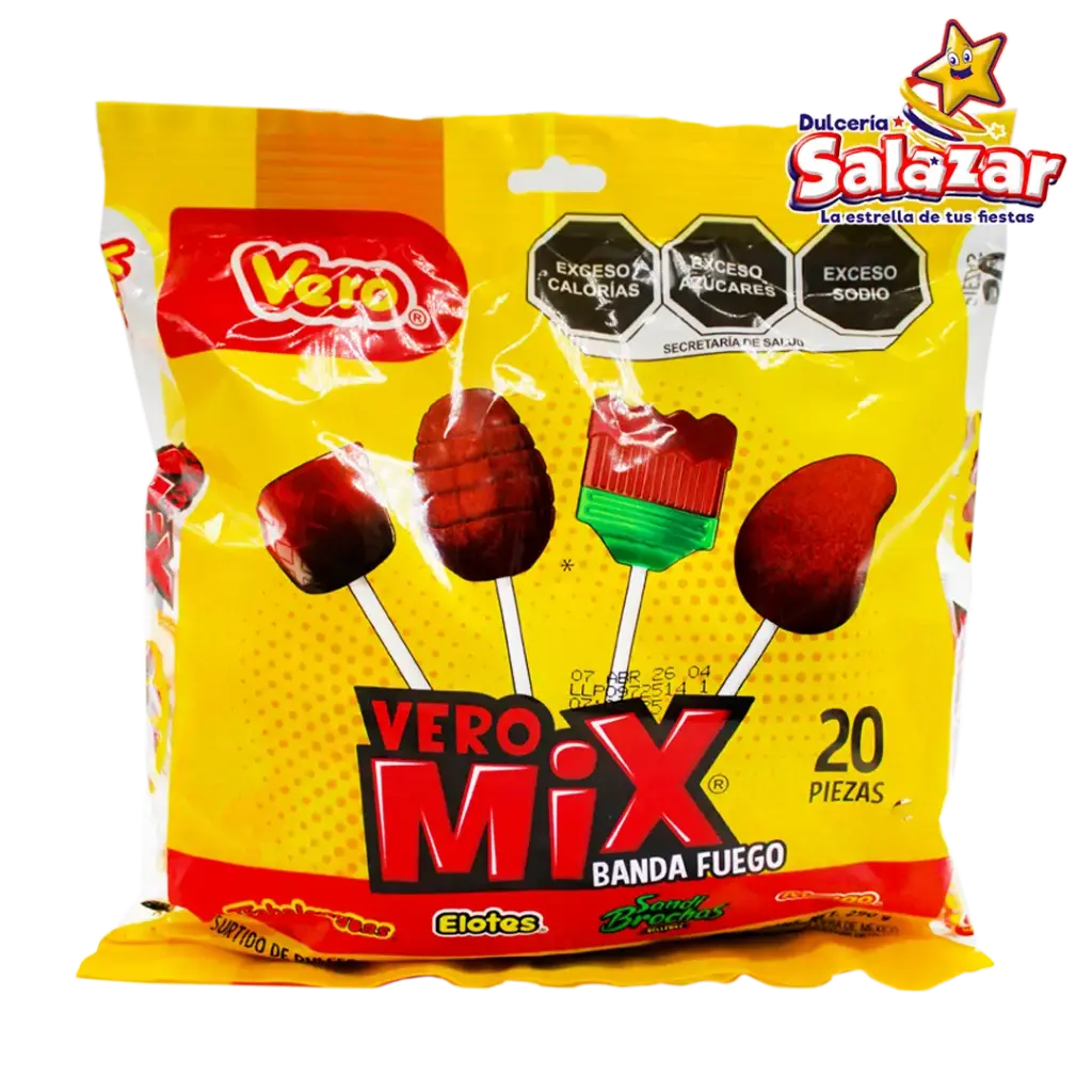 [VER0293] PALETA BANDA DE FUEGO MIX VERO -B.290G- "C/20/20"