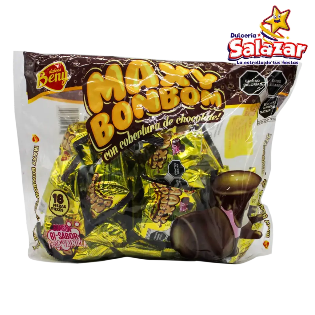 PALETA BENY MAXY BOMBON CUBIERTO DE CHOCOLATE -B.432G- "C/8/18"