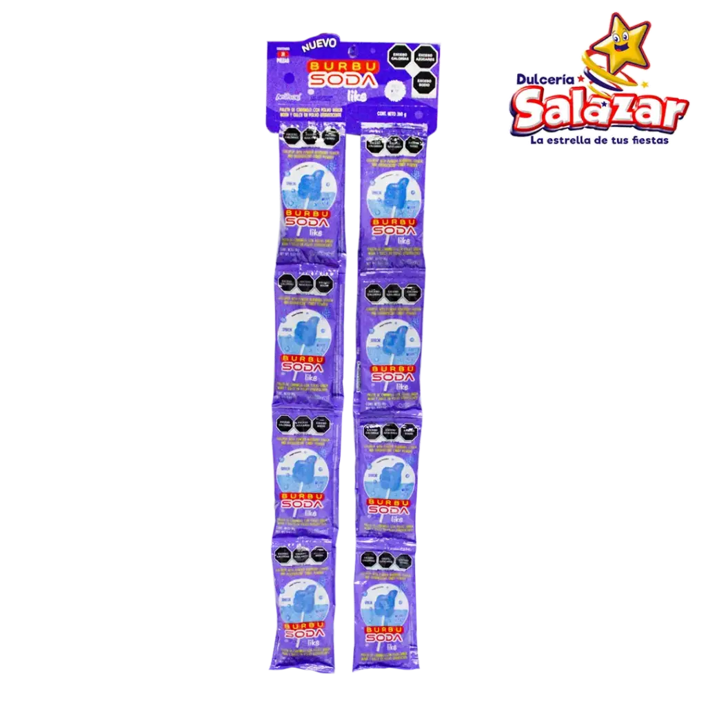 [ANA0026] PALETA BURBUSODA LIKE MORA AZUL 18G -T.360GR- "C/16/20"