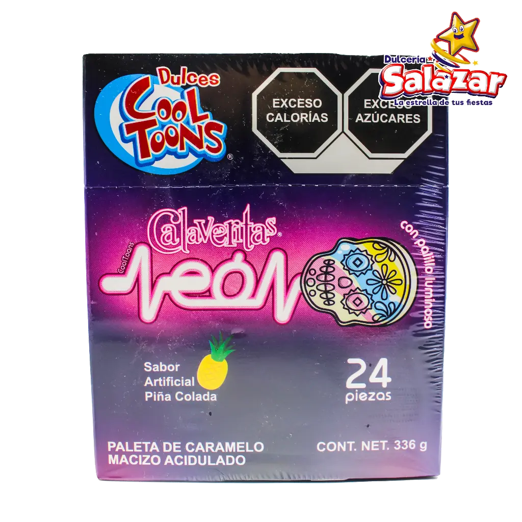 [SWT0017] PALETA CALAVERITAS NEON PIÑA COLADA -D.336G- "C/24/24"