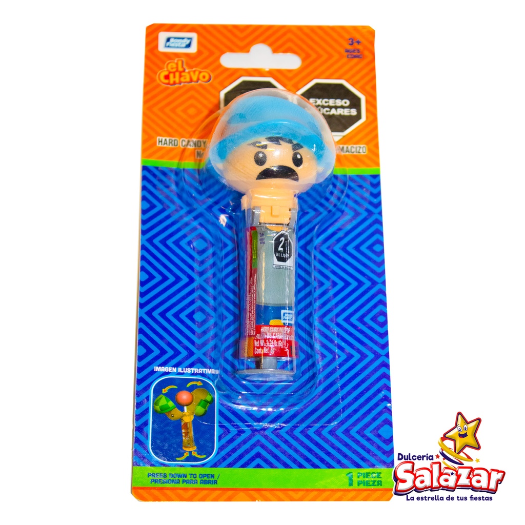 [BON0407] PALETA CARAMELO MACIZO EL CHAVO BLISTER -D.6G- "C/36/1"