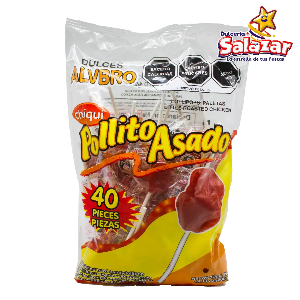 [ALV0004] PALETA CHIKI POLLO ASADO ALVRO -B.400G- "C/24/40"