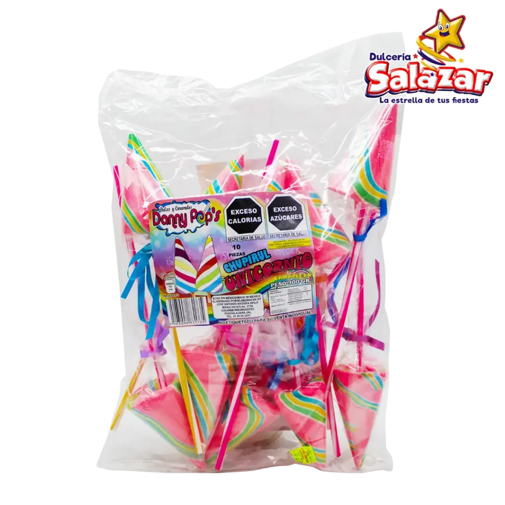 [CONFI0070] PALETA CHUPIRUL UNICORNIO -B.300G- "C/22/10"