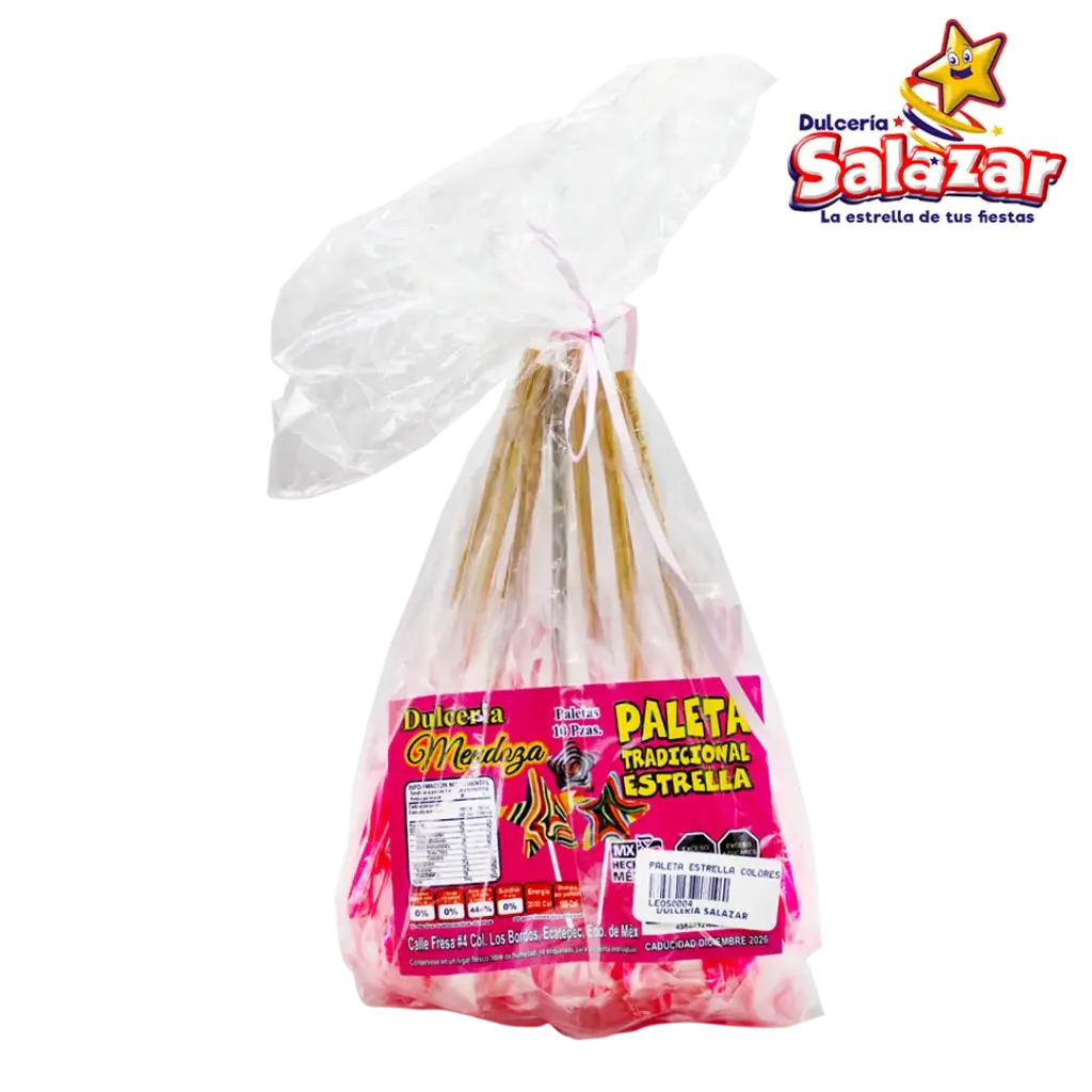 PALETA ESTRELLA COLORES LEOS -B.10P- "C/20/10"