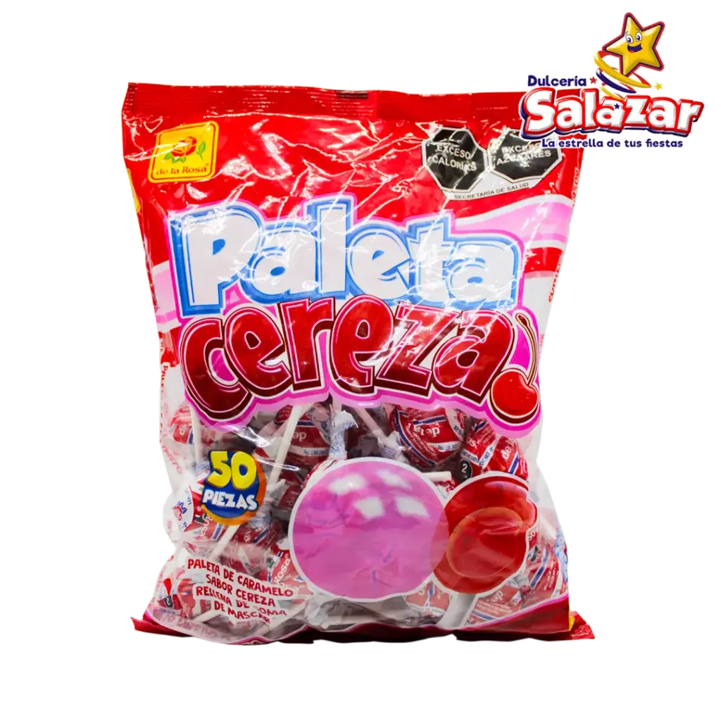 [ROS0070] PALETA JUMBO CEREZA BOLSA DLR -B.950GR- "C/12/50"