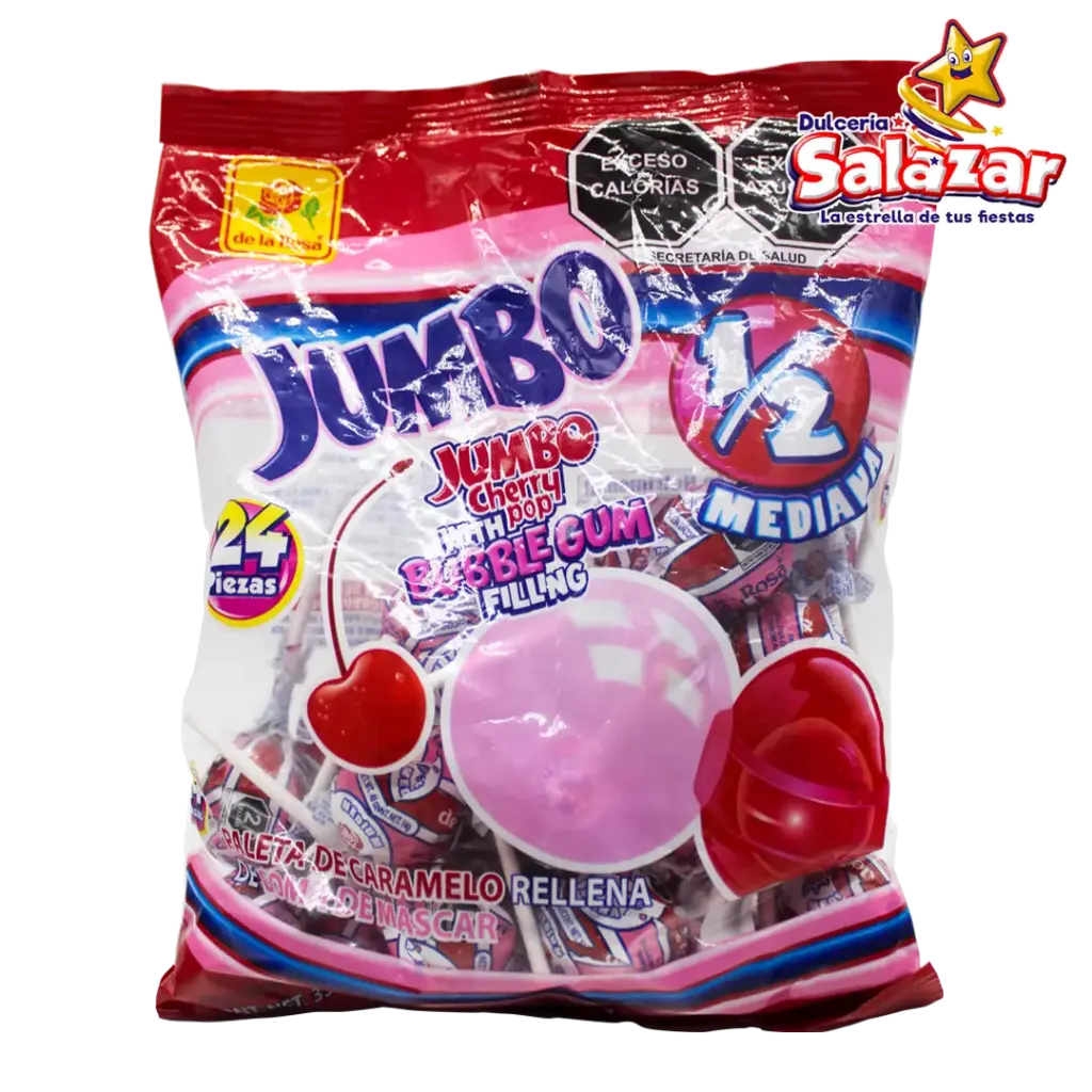 [ROS0454] PALETA JUMBO CEREZA MEDIANA  DLR -B.336GR- "C/20/24"