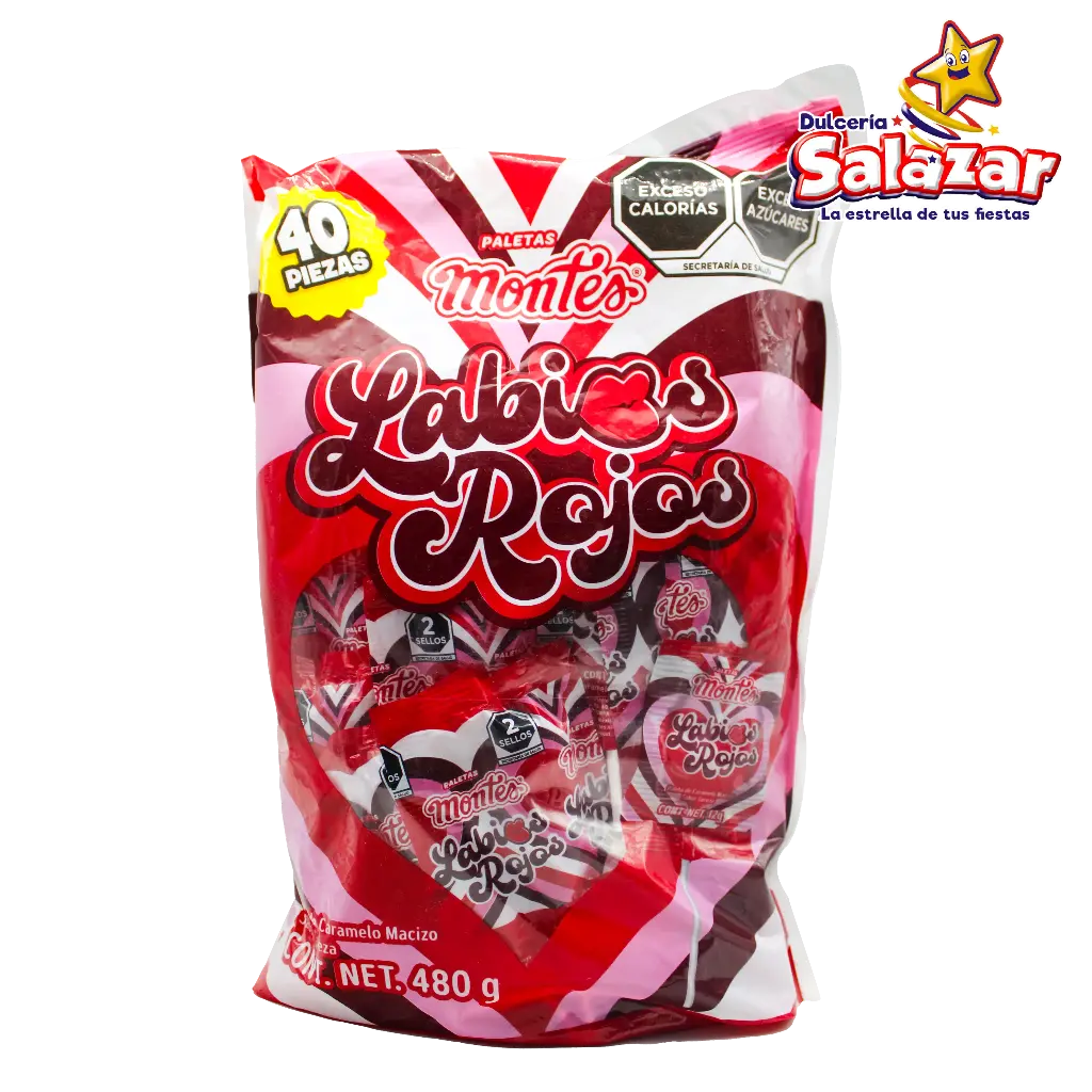 PALETA LABIOS ROJOS  MONTES -B.480G.- "C/28/40"