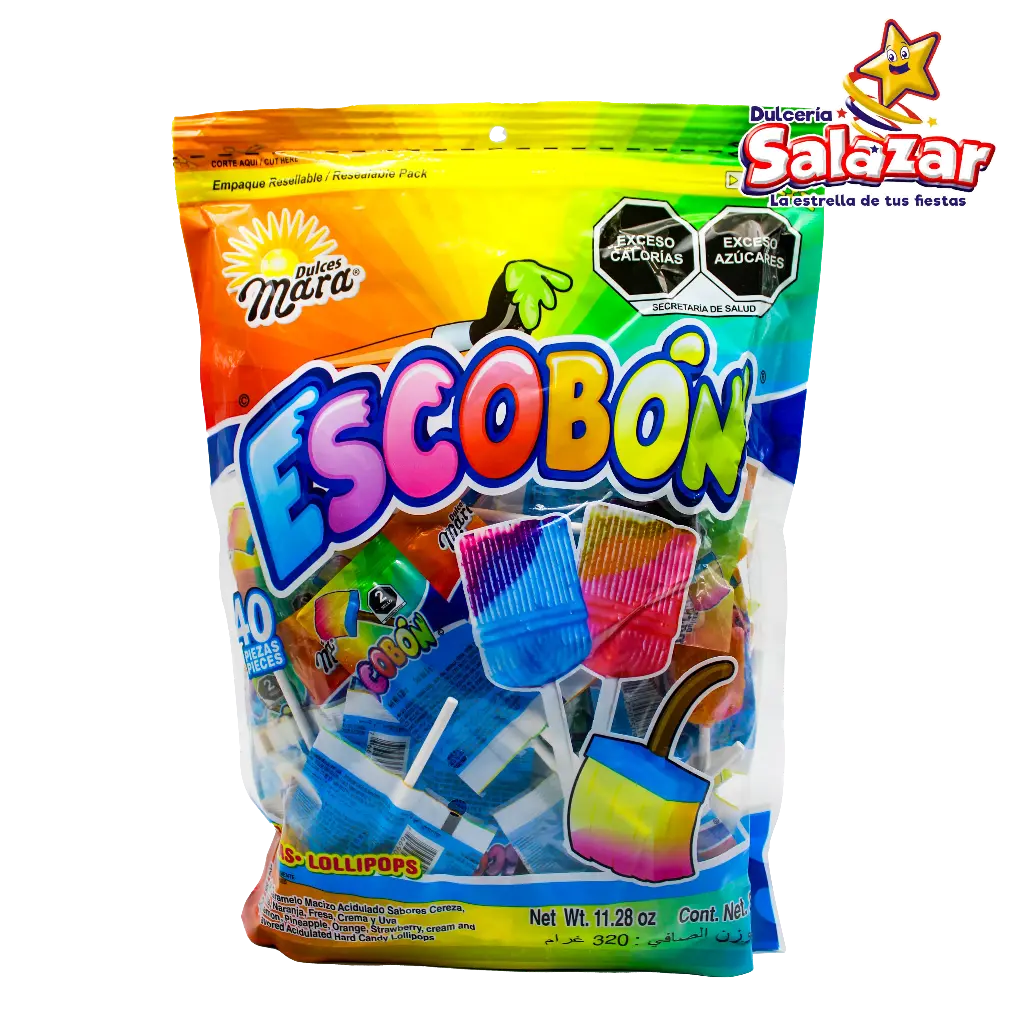 PALETA MARA ESCOBON BLUE/SURTIDA OPTL -B.320G- "C/35/40"