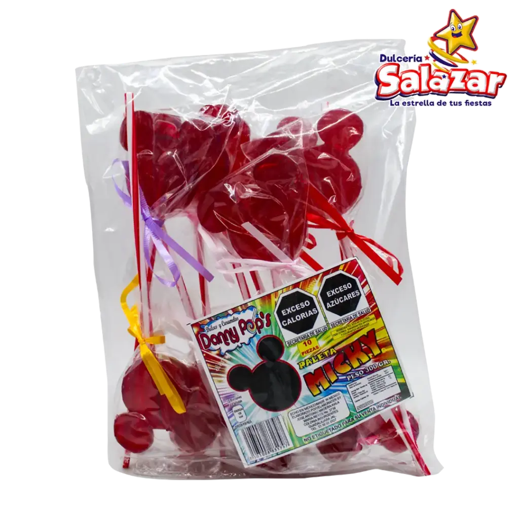 PALETA MICKY ROJO DANNY POP -B.300G- "C/22/10"