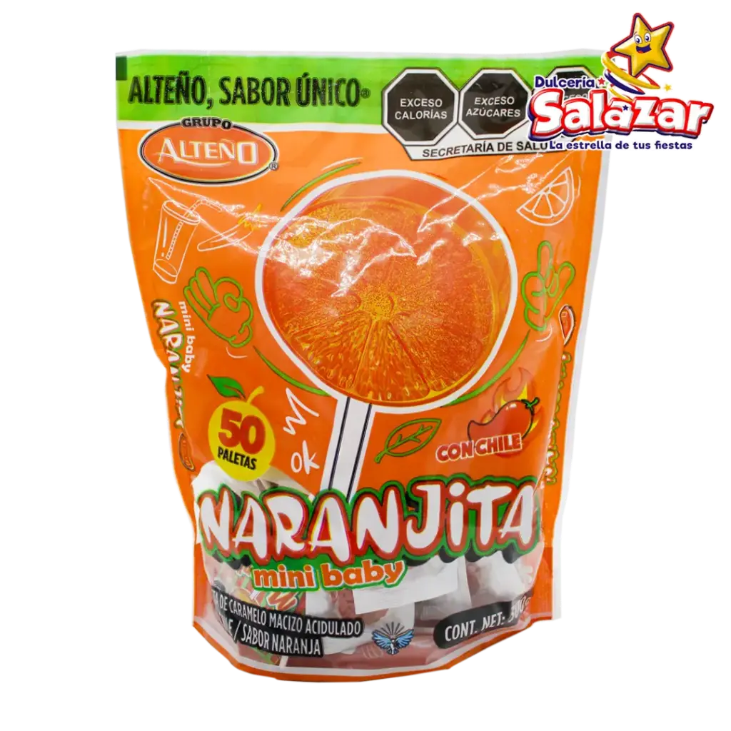 [ALT0234] PALETA MINI BABY NARANJITA ALTEÑO -B.300G- "C/28/50" 