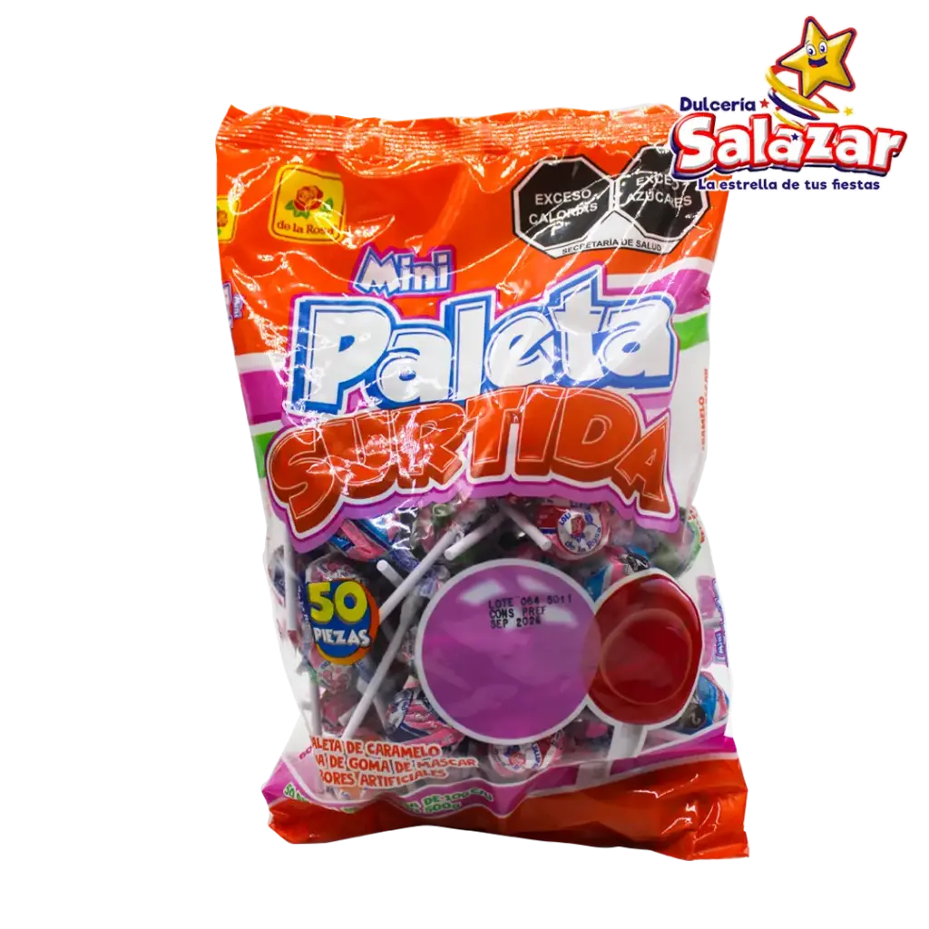 [ROS0067] PALETA MINI JUMBO SURTIDA DLR -B.500GR- "C/25/50"