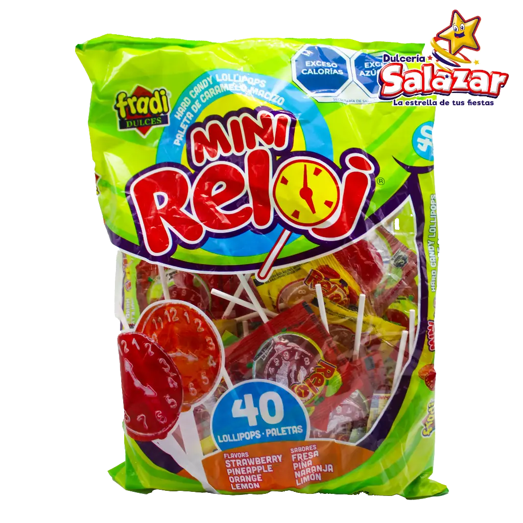 [FRA0002] PALETA MINI RELOJ SURTIDA FRADI -B.400G- "C/24/40"