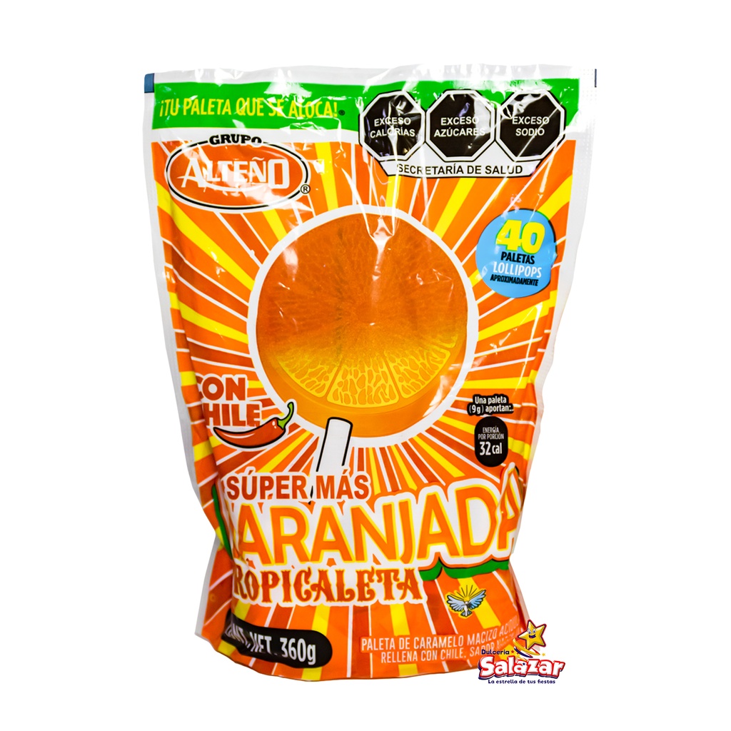 [ALT0028] PALETA NARANJADA TROPICALETA SUPER MAS ALTEÑO -B.360G- "C/32/40"