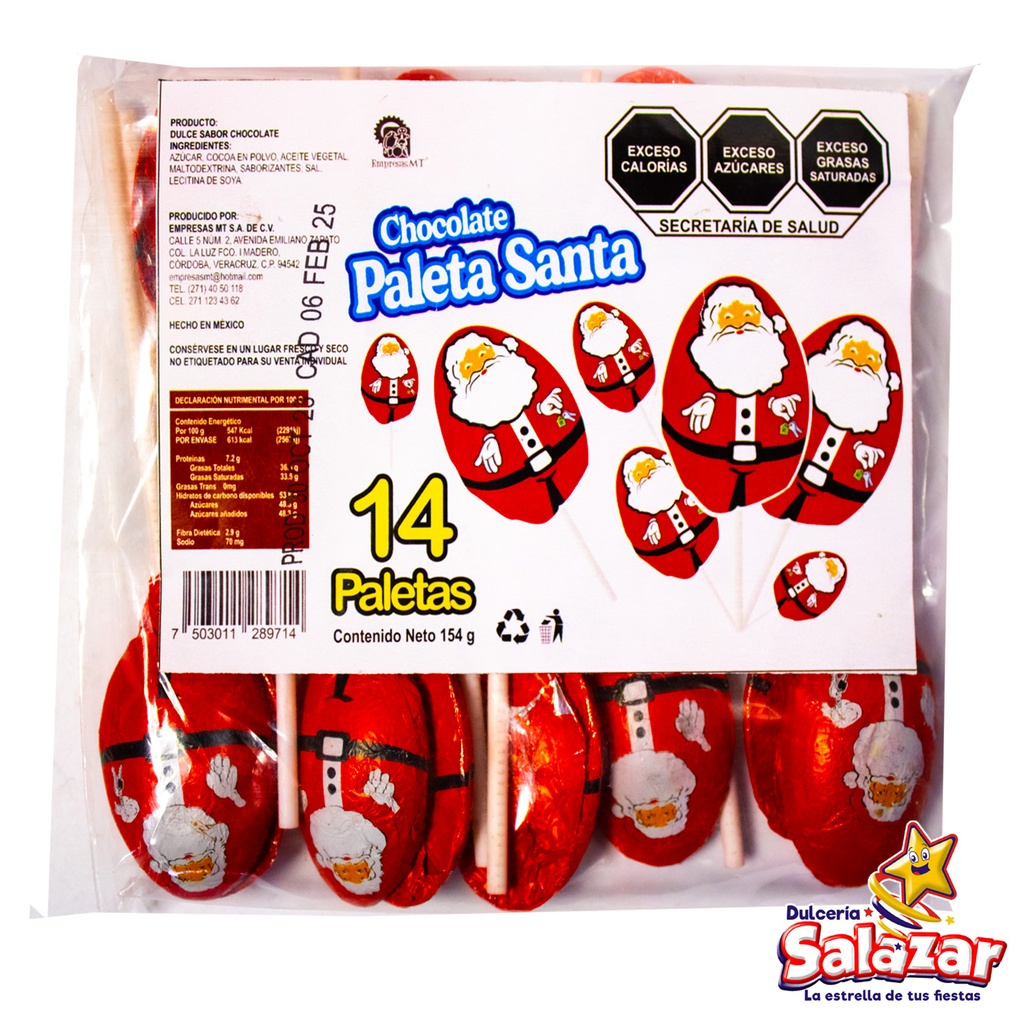 PALETA NAVIDEÑA SANTA -B.154G- "C/16/14"