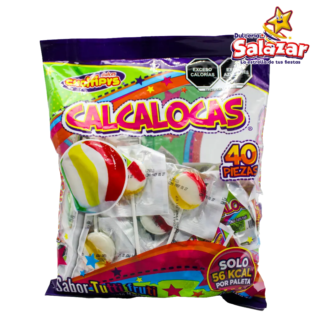 PALETA PALETA CALCALOCAS TUTTIFRUTI CHOMPYS -B.560G- "C/24/40"