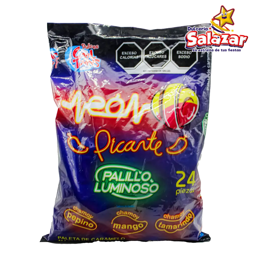 PALETA PALILLO LUMINOSO PICANTE NEON -B.336G- "C/24/24"