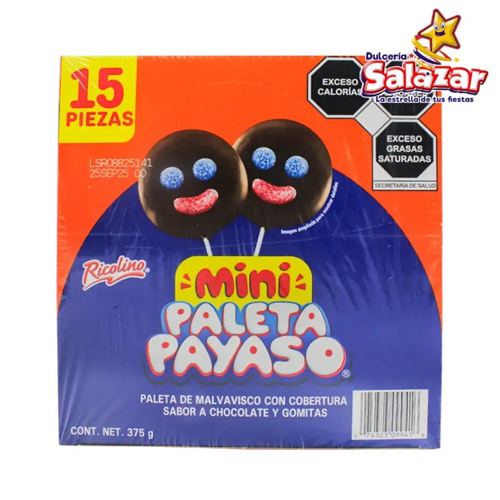 PALETA PAYASO MINI RICOLINO -D.375G- "C/12/15"