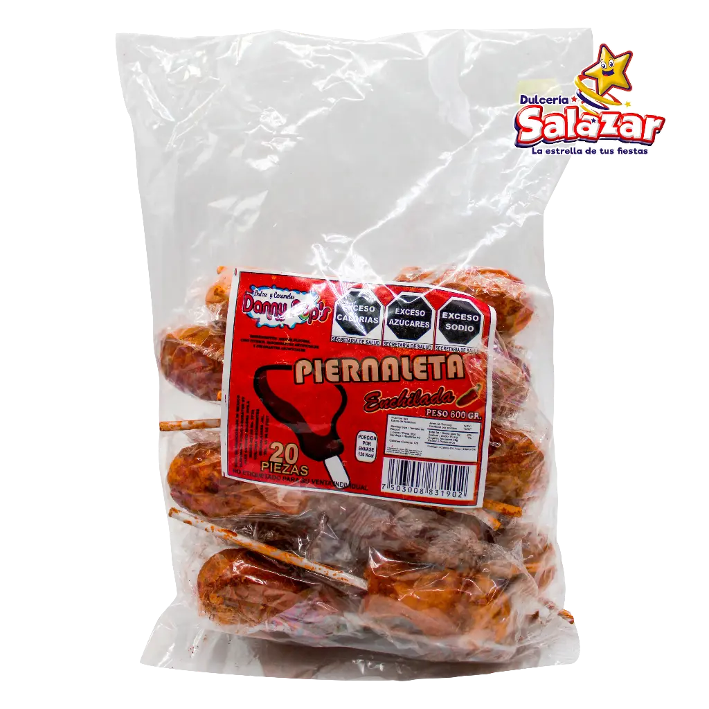 PALETA PIERNALETA ENCHILADA DANNY POPS -B.600G- "C/22/20"