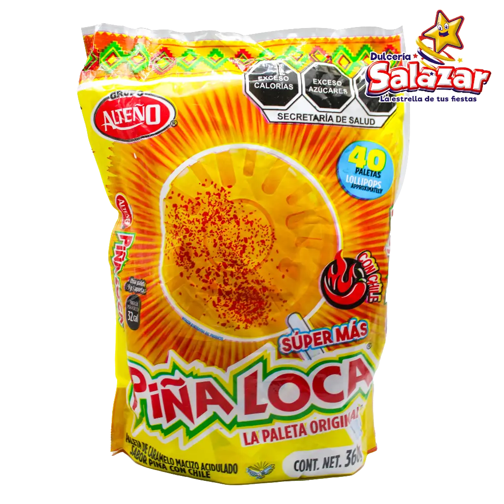 [ALT0008] PALETA PIÑA LOCA SUPER MAS 9GR ALTEÑO -B.360G- "C/32/40"