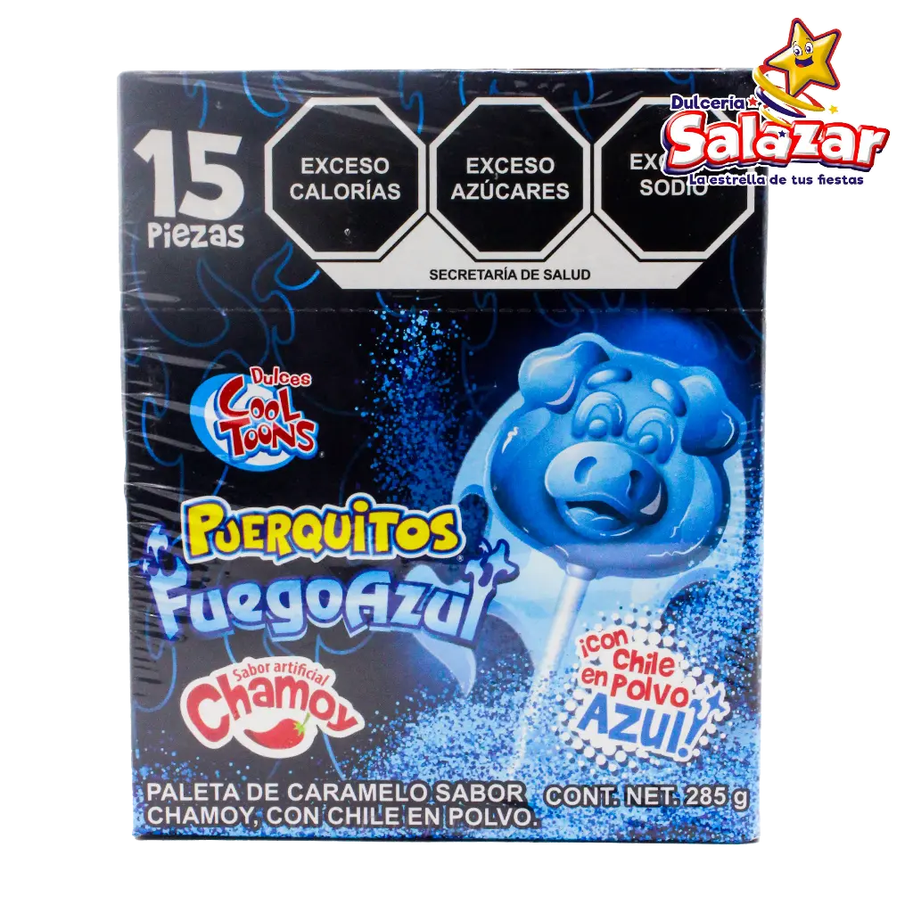 PALETA PUERQUITOS FUEGO AZUL -D.285G- "C/24/15"