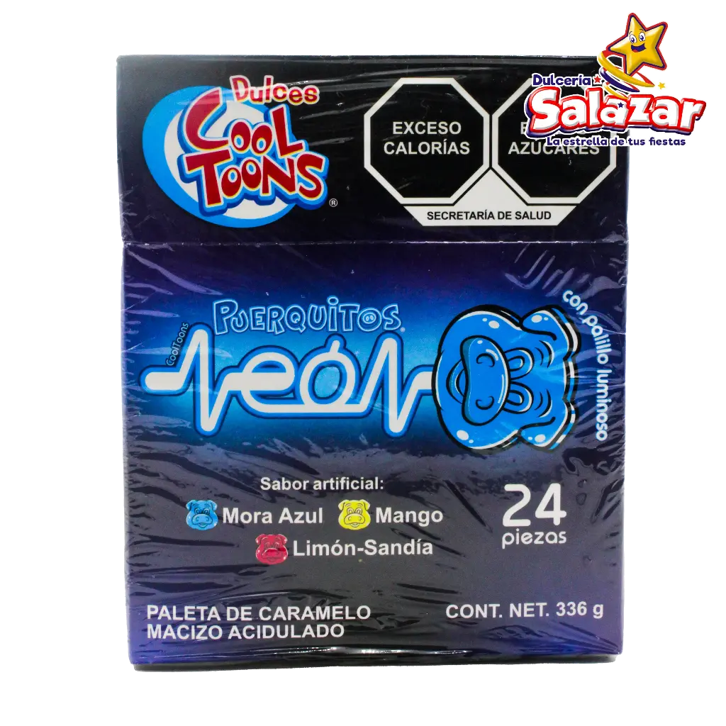 PALETA PUERQUITOS NEON COOL TOONS -D.336G- "C/24/24"