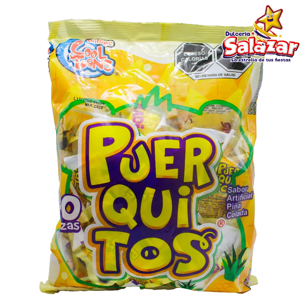 [SWT0036] PALETA PUERQUITOS PIÑA COLADA COOL TOONS -B.560G- "C/24/40"