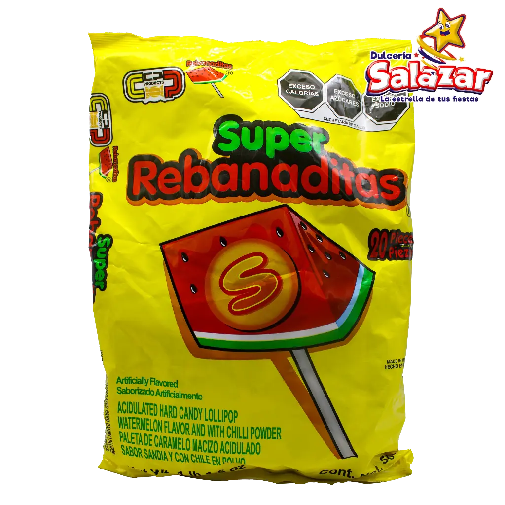 PALETA REBANADITA SUPER C/CHILE CP -B.500G- "C/16/20"