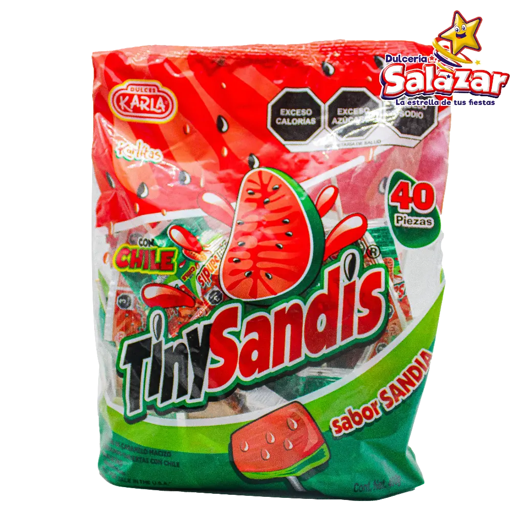PALETA TINY SANDIS C/CHILE KARLA -B.400G- "C/30/40"