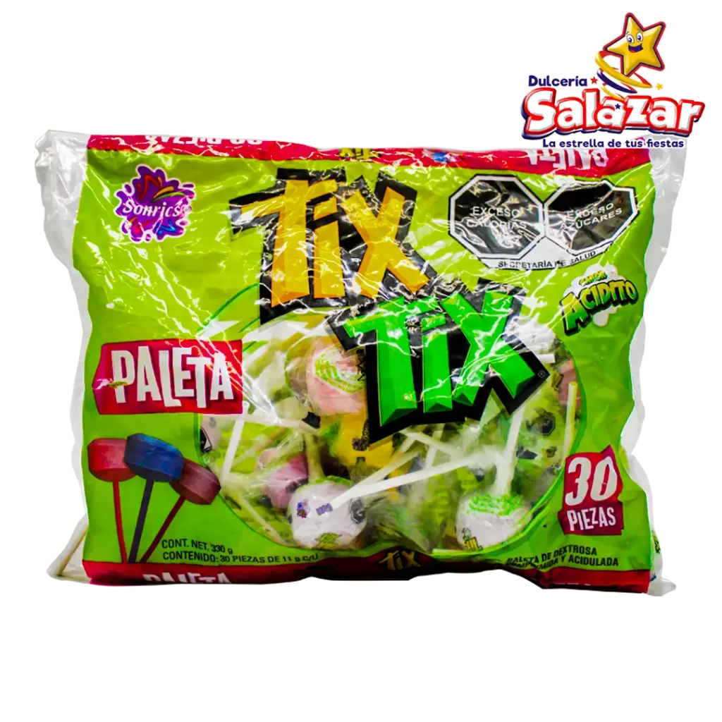 PALETA TIX TIX FRUTAS SONRICS -B.330G-  "C/24/30"