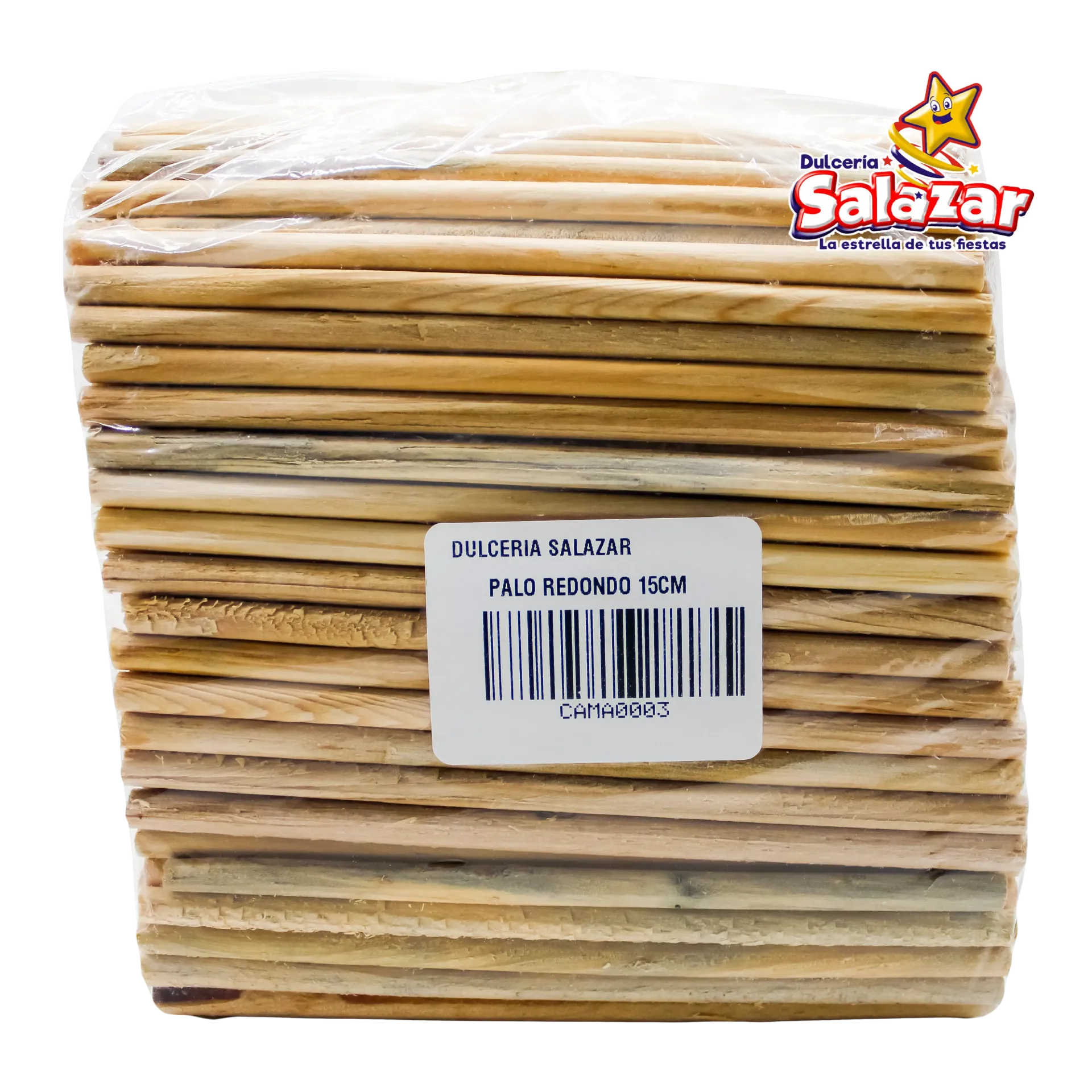 [CAMA0003] PALILLO MADERA REDONDO 0.6 X 15 CM -B.50PZA- "C/200/50"