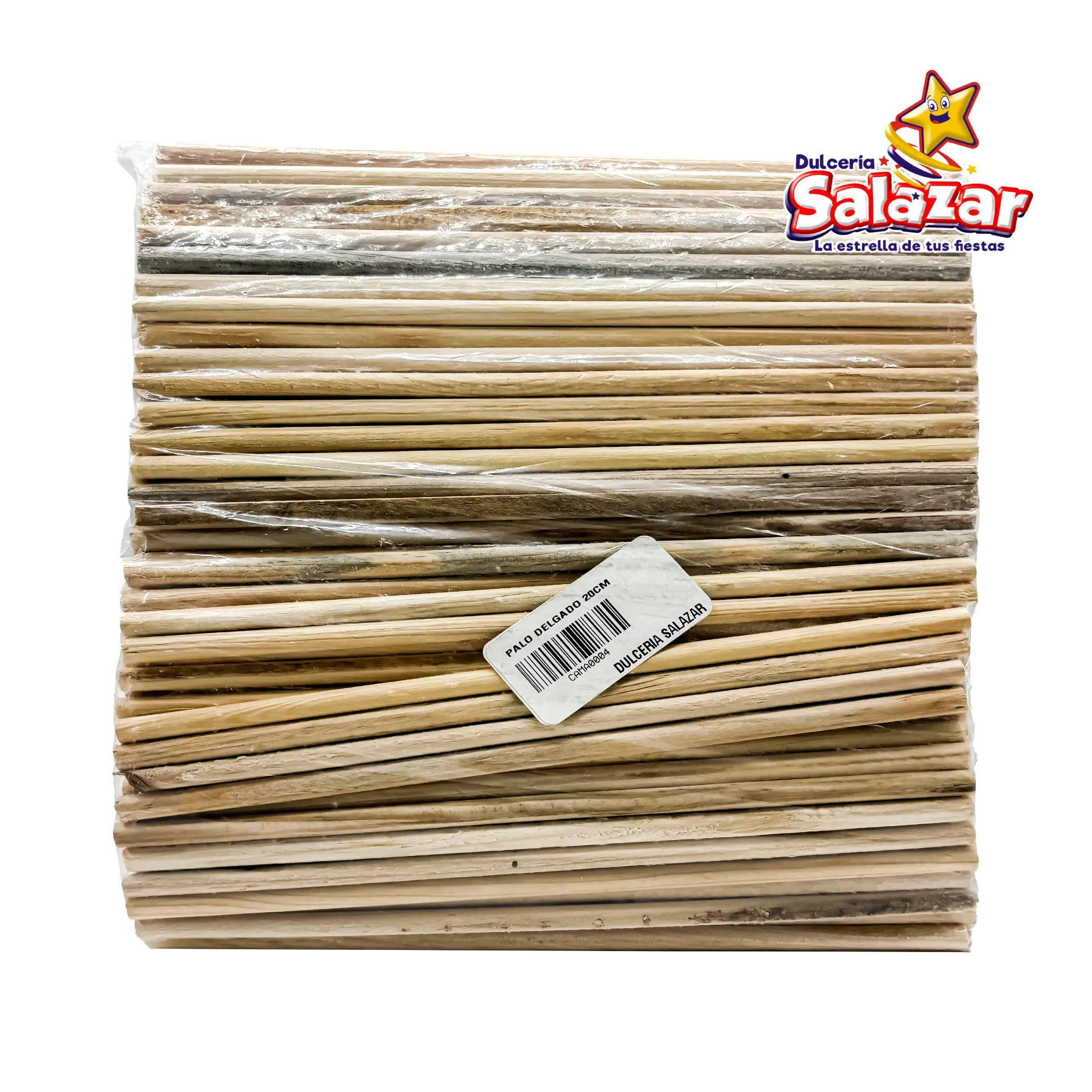 [CAMA0004] PALO MADERA REDONDO DELGADO 20CM X KILO A GRANEL -B.25KG- "C/1/1"
