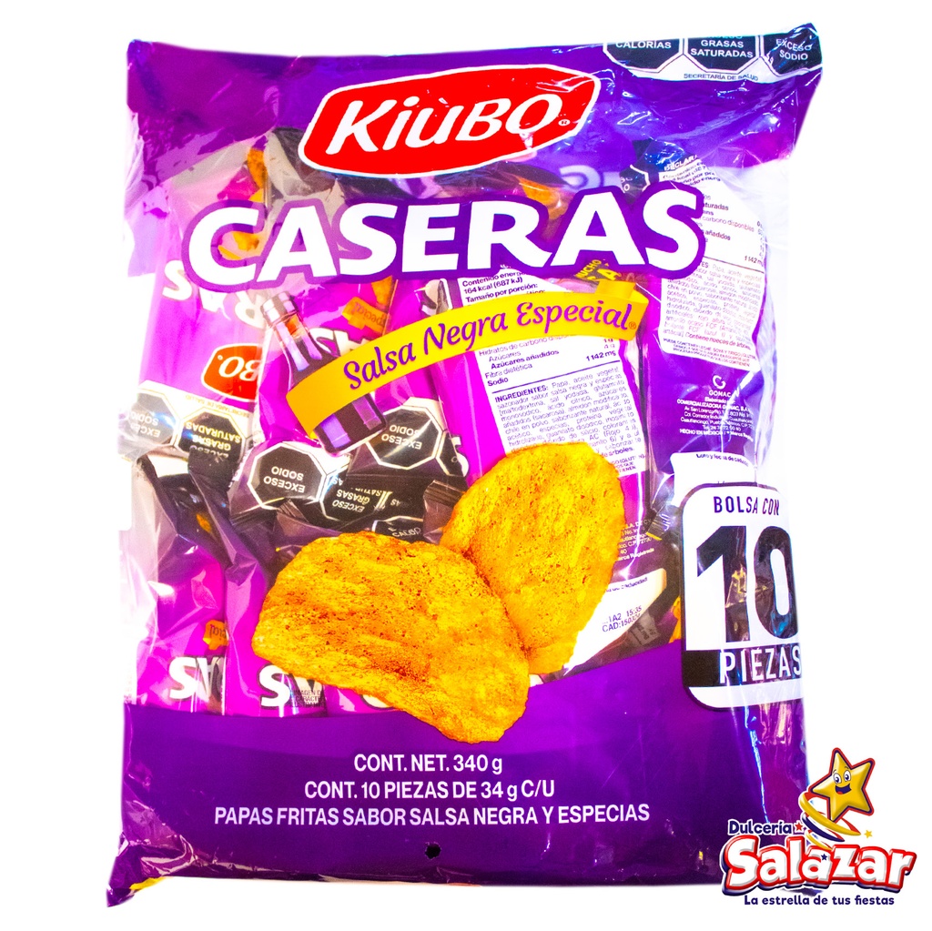 [GON0044] PAPA CASERAS SALSA NEGRA 34G KIUBO GONAC -B.340G- "C/10/10"