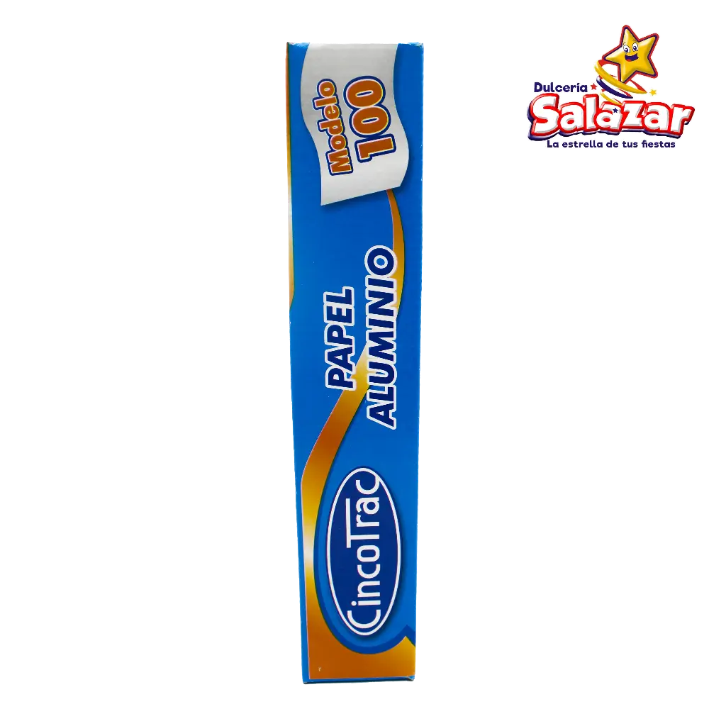 PAPEL ALUMINIO CINCOTRAC MODELO 100 AZUL -R.500G- "C/25/1"