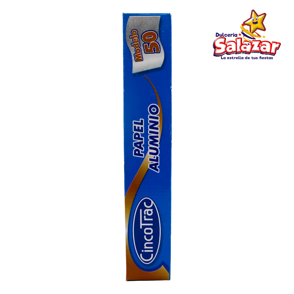 PAPEL ALUMINIO CINCOTRAC MODELO 50 AZUL -R.300G- "C/25/1"